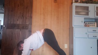Redneck Yoga with Lauren- Downward Dog