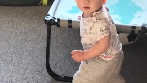 FUNNY adorable baby showing some dance moves