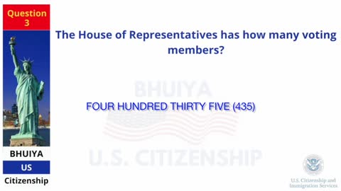 2022 - 100 Civics Questions (2008 version) for the U.S. Citizenship Test