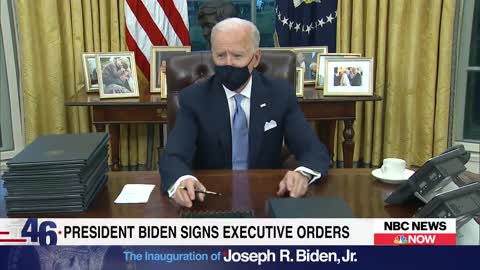🚨 Biden signs 3 executive orders on his first day in office: