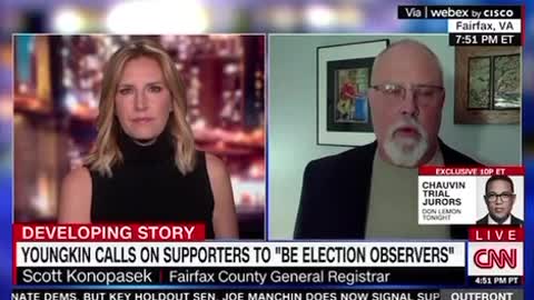 Wtf? This dude sounds guilty AF! Eyes on, Virginia. Fairfax County (VA) director of elections