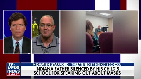 A father was threatened by a school district for speaking out against a school's mask mandate