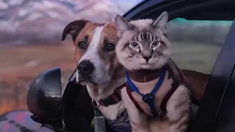Dog Comforts His Cat Brother In The Cutest Way - HENRY & BALOO | The Dodo Odd Couples