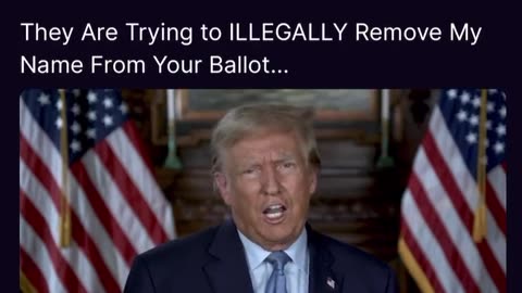 President Trump says they are trying to kick him off the ballot in 2024!