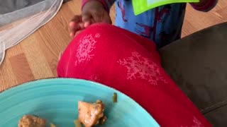 Kid Can't Quite Reach Real Good Food