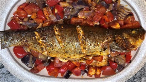 Oven Grilled Whole Branzino Fish I Roasted Whole Greek Branzino Recipe I Gastro Guru
