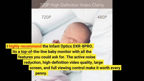 Skim Ratings: Infant Optics DXR-8 PRO Video Baby Monitor, 720P HD Resolution 5" Display, Patent...