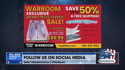 Save Up To 50% And Free Shipping With WarRoom Exclusives At mypillow.com/warroom