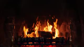 Burning Fireplace & Crackling Fire Sounds (NO MUSIC)