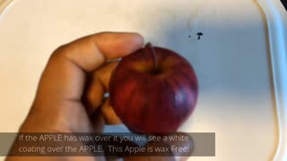 How to test if your Apples are covered in Wax!!