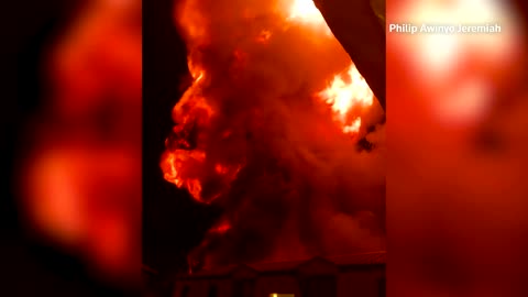Video shows moment of deadly gas explosion in Kenya