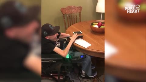 Guy in Wheelchair Reacts to College Acceptance Letter