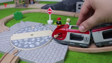 Tram for kids and wooden brio trains for kids - railway for kids