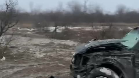 Another destroyed Kozak-2 armored car somewhere in the NVO zone