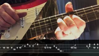 Right Next Door (because of me) Guitar solo tutorial with Tab