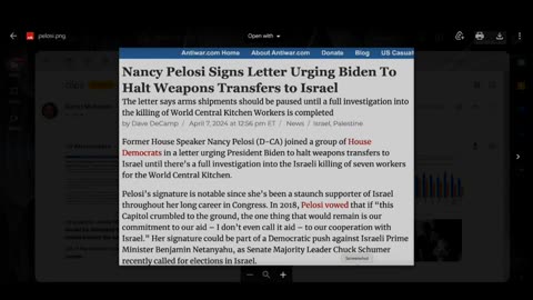 RonPaulLibertyReport-Democrat Revolt! Pelosi Demands Pause In Weapons To Israel!