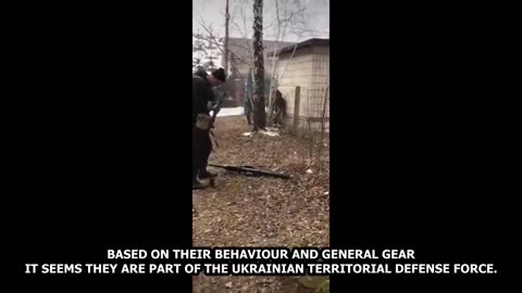 Ukrainian engages military Russin forces . Cellphone footage