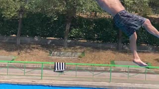 Ziplining into Pool Fail