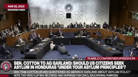 Sen Cotton To AG Garland: Should US Citizens Seek Asylum In Honduras 'Under Your Asylum Principles'?