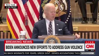 President Joe Biden speaks about funding the police