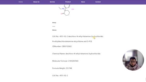 cas: 4551-92-2 2-Oxo-PCE deschloro-N-ethyl-Ketamine (hydrochloride)