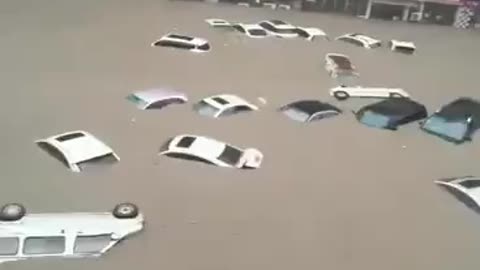 Flood in Zhengzhou, China, left the streets flooded. Highest single-day rainfall on record.