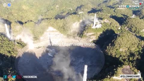 Spectacular Footage of Arecibo Observatory Collapse