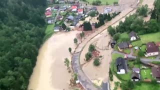 Mudslide leaves homes, roads flooded in Austria