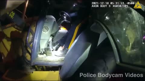 Insane Backhoe Rampage Ended By Fatal Police Shooting | Bodycam, Cellphone & Surveillance Videos