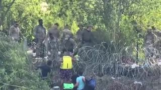 Brownsville Texas - National Guard Blocking Illegals into the US