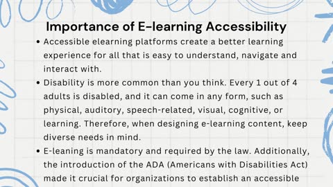 How to ensure if an eLearning content is accessible?