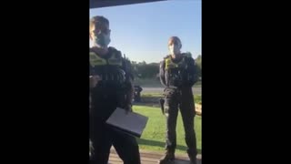 3 Victoria Police Officers Question a Citizen Over Facebook Posts Relating to the Protest 9-18-20