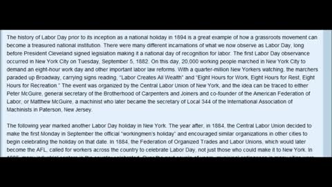 Origins Of Labor Day Something That Should Be Taught