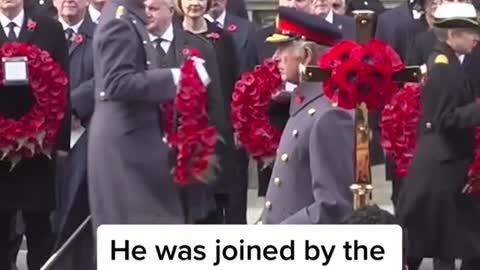 King Charles led sombre Remembrance Sunday service for the first time as monarch