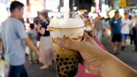 taiwan street food milk tea bubble