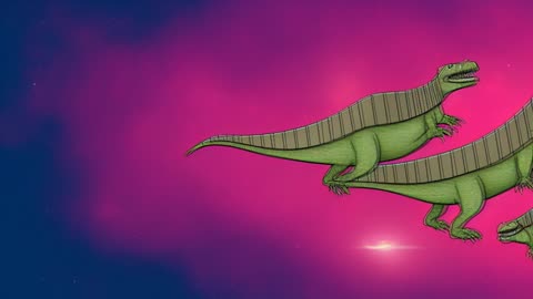 Synthwave Space Dinosaurs