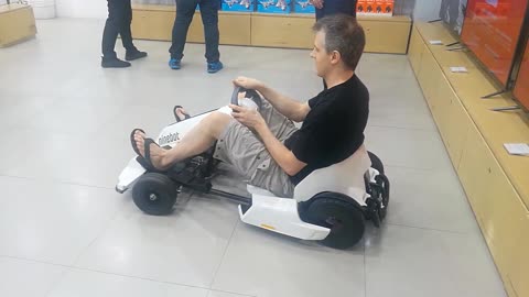 Trying out car in Philippines manila mega-mall xiaomi store