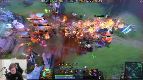 When a League of Legends player Sneaky does a beautiful Dota wombo combo
