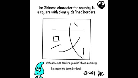 The Tao of Remmy Raindrop & Family: Beware of the Matrix -Chinese character for country has borders
