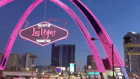 Las Vegas Boulevard Gateway Arches - New Las Vegas Sign!