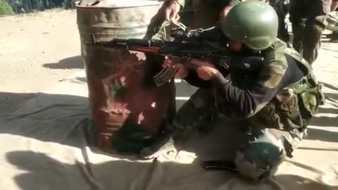 Indian Army Live Fire Drill With AKM With Alpha Design Technology Scope