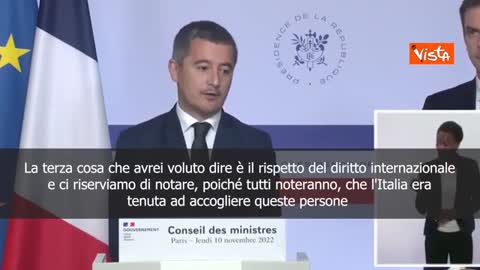 Migranti, il Ministro francese Darmanin Conseguenze nei rapporti bilaterali con l'Italia