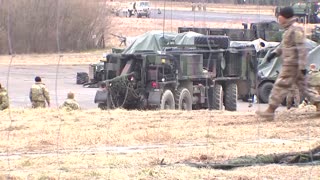 U.S. troops set up camp near Ukrainian border