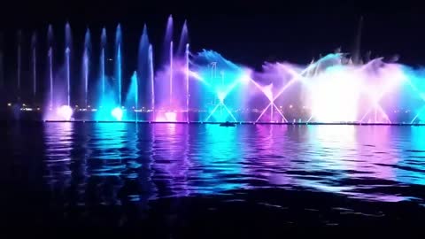 Dubai _ Sharjah Dancing color Fountain My shooting