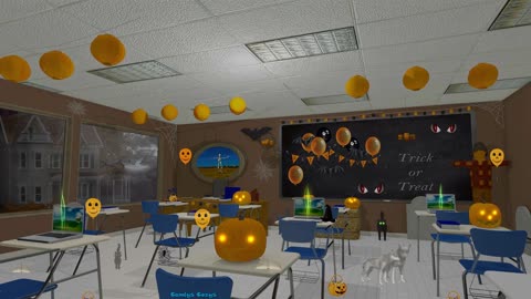 Halloween Classroom Ambience: Without Music🎃👻