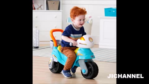 VTech 3-in-1 Step and Roll Motorbike for kids, Grow-with-me three-wheel motorbike starts