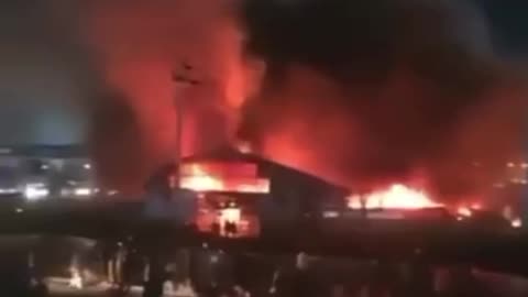 Fire in Nasiriyah Iraq.