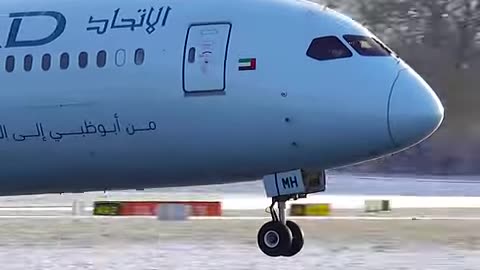 Etihad GREENLINER Snow Departure! 🌨️❄️✈️