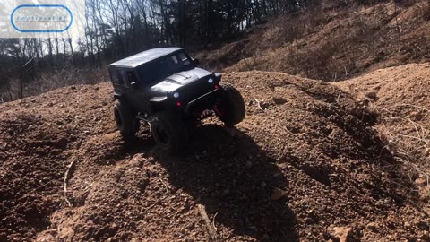 #34 Traxxas TRX4 Jeep Wrangler rubicon Extreme offroad & Soil hill climb trail Rc car