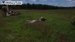 US Marines in Forest Shooting Lots of Weapons SMAW Rocket M4 Mossberg 590 etc